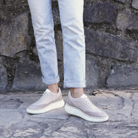 Cobus Nougat Leather Sneakers