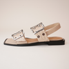 Savina Latte Patent Leather Sandals