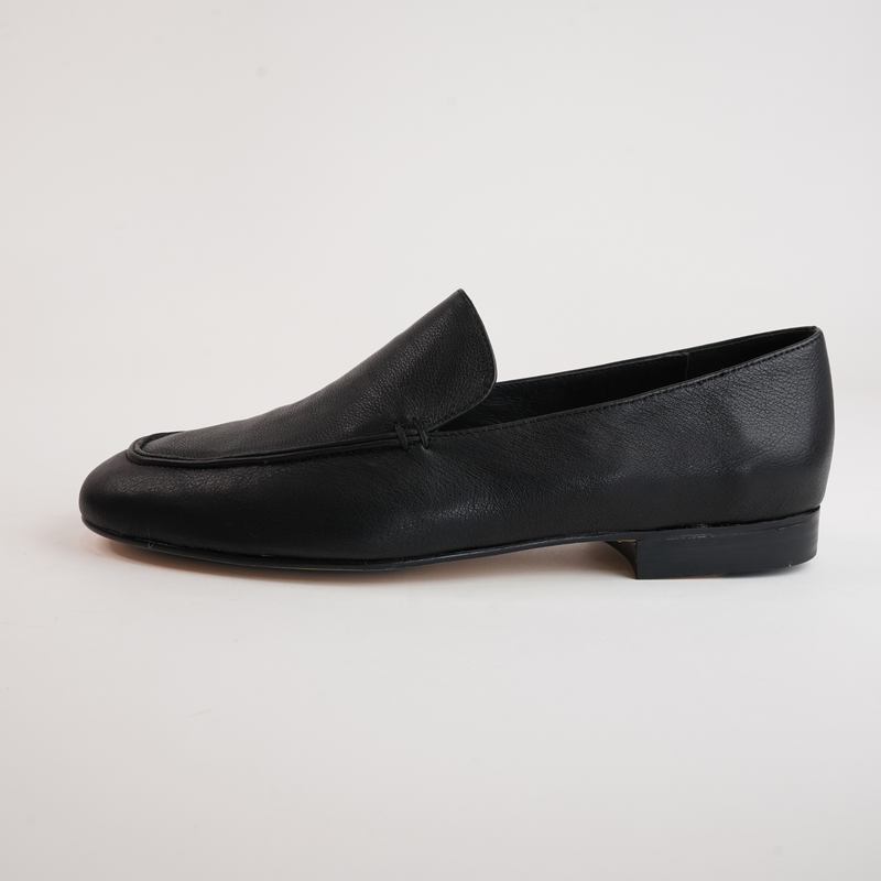 Inchic Black Leather Loafers