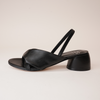 Fiorello Black Leather Heels