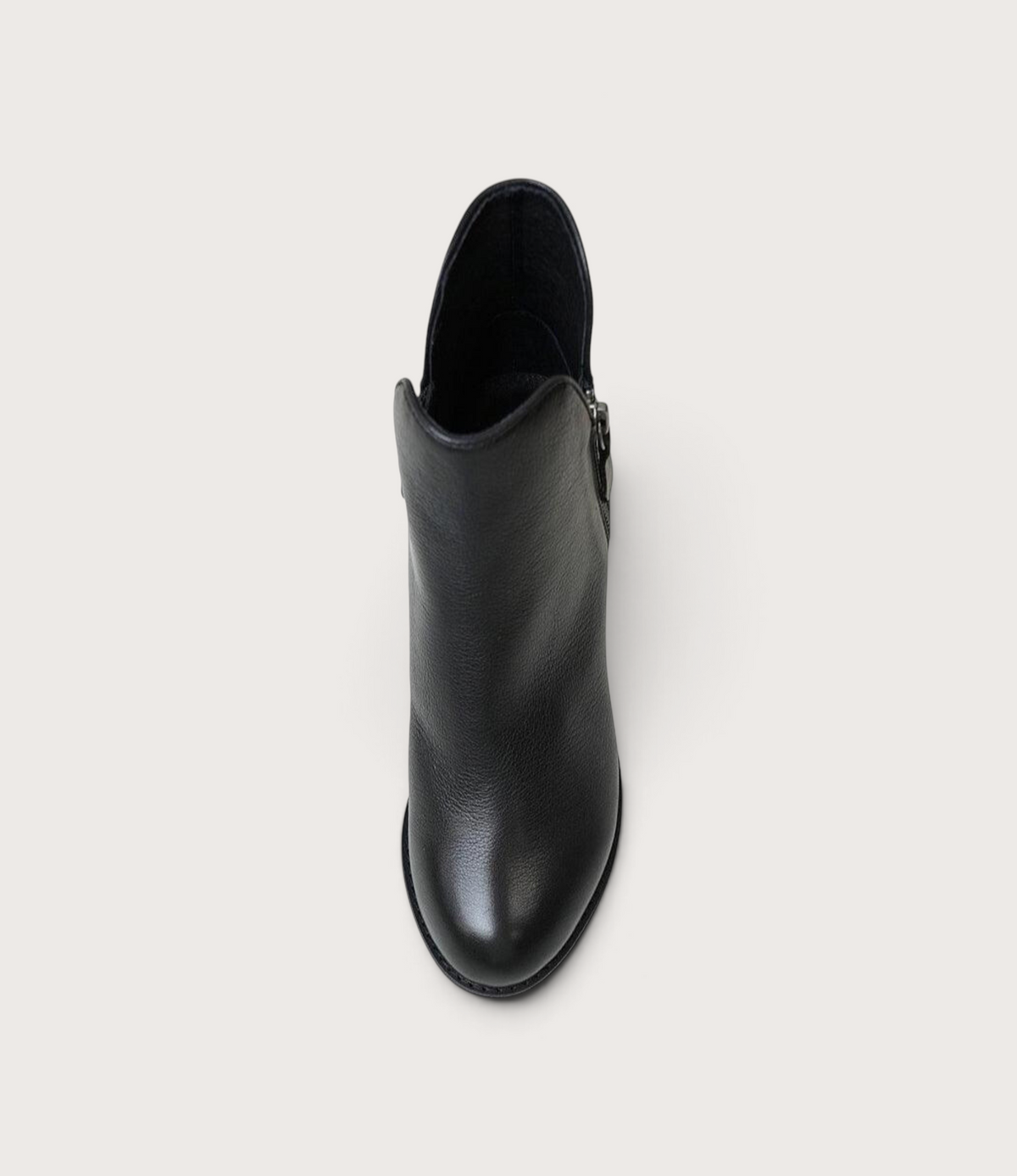 Shiannely Black Leather Ankle Boots