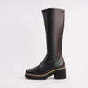 Bellame Black Leather Knee High Boots