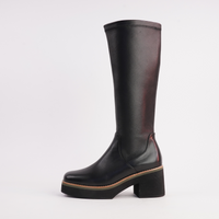 Bellame Black Leather Knee High Boots