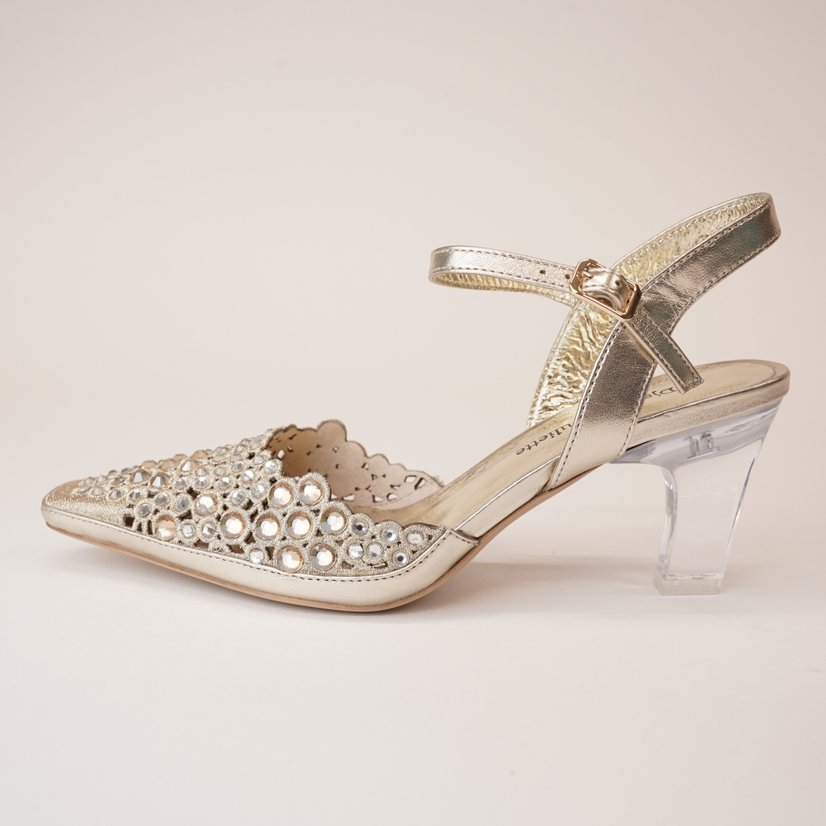 Kyler Gold Multi Leather Heels - DJANGO AND JULIETTE | Shouz