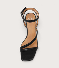 Petricia Black Leather Heels