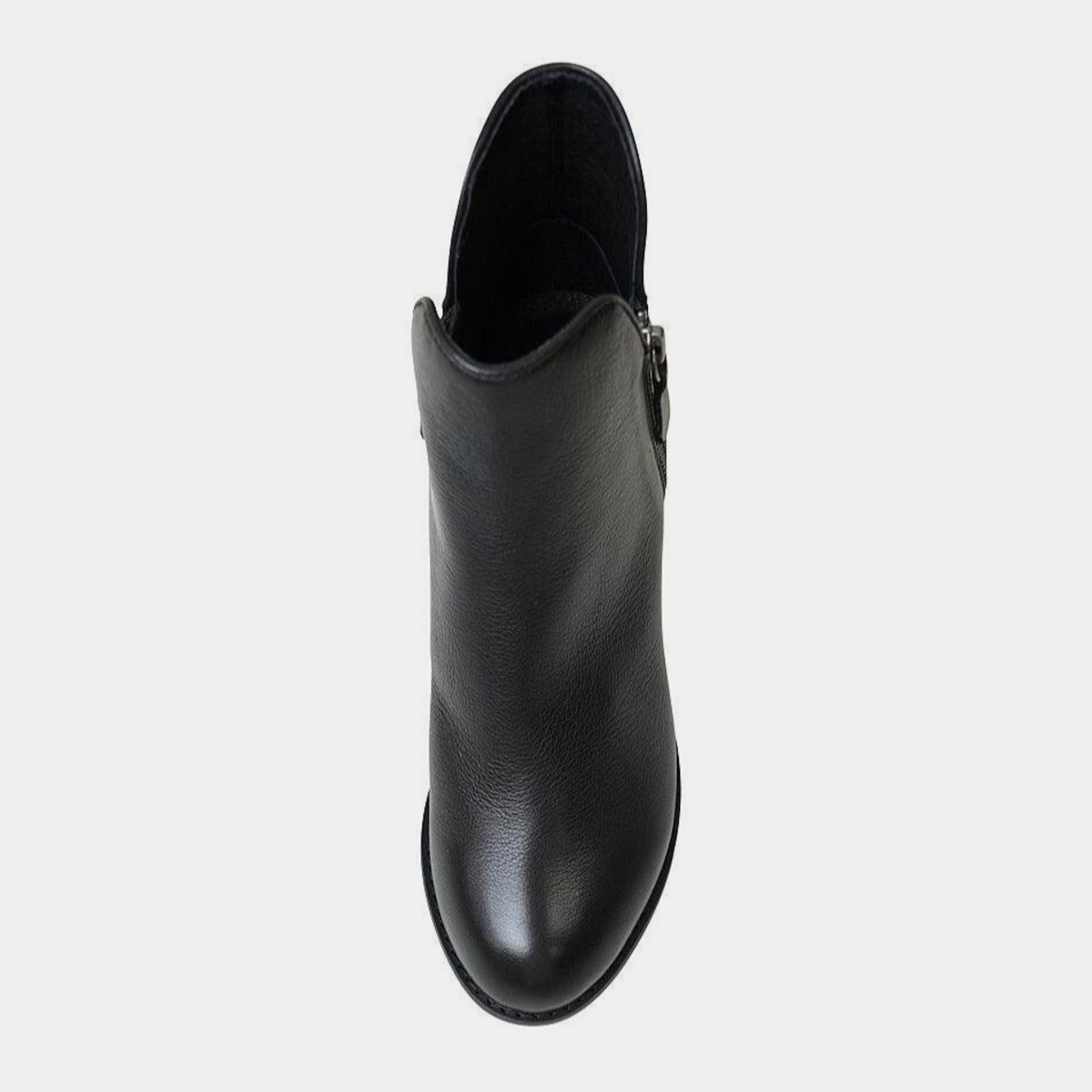 Shiannely Black Leather Ankle Boots