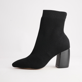 147240 Black Knit Ankle Boot - CARRANO | Shouz