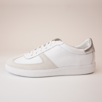 Dari White/ Silver Leather Sneakers