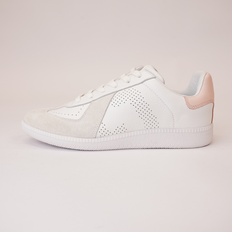 Pace 2 White/Snow Pink Leather Sneakers