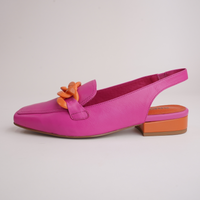 Randal Fuchsia/ Orange Leather Loafers