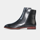 Pheonix Black Leather Ankle Boots - EOS FOOTWEAR | Shouz
