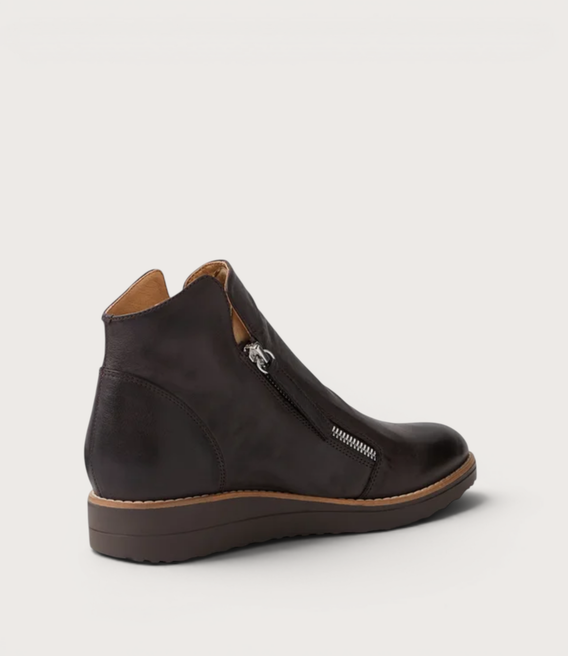 Ohmy Choc Leather/ Choc Sole Ankle Boots