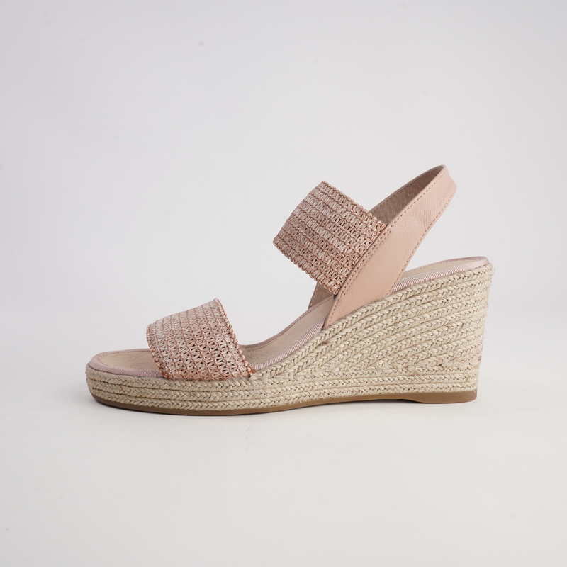 Pivey Coffee/ Natural Rope Espadrille Wedges