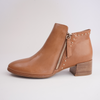 Anthea Brandy Leather Ankle Boots