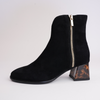 Devos Black Suede Leather Ankle Boots