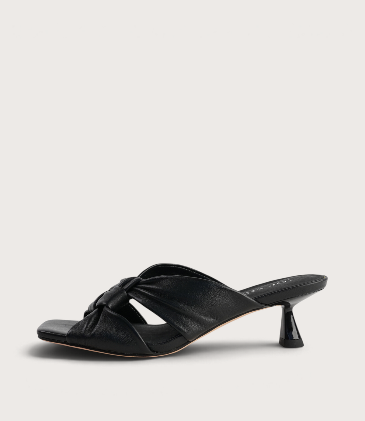Kineta Black Leather Heels - TOP END | Shouz