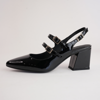 Maisha Black Patent Leather Heels