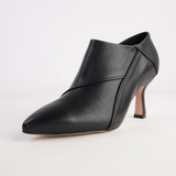 Lazel Black Leather Heels - TOP END | Shouz