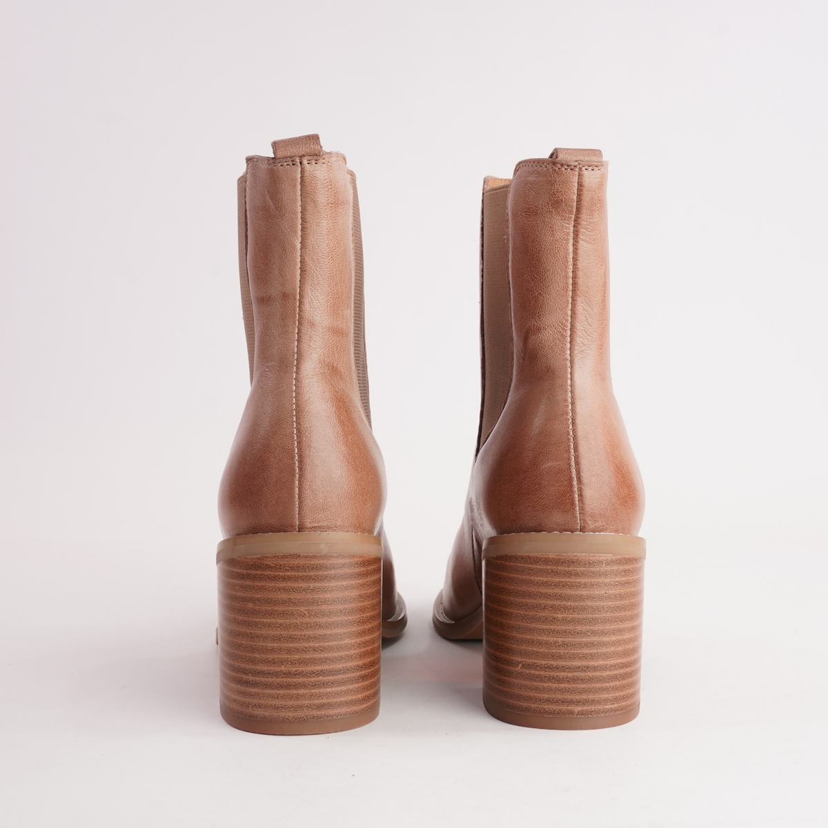 Chai Latte Leather Ankle Boots - EOS FOOTWEAR | Shouz