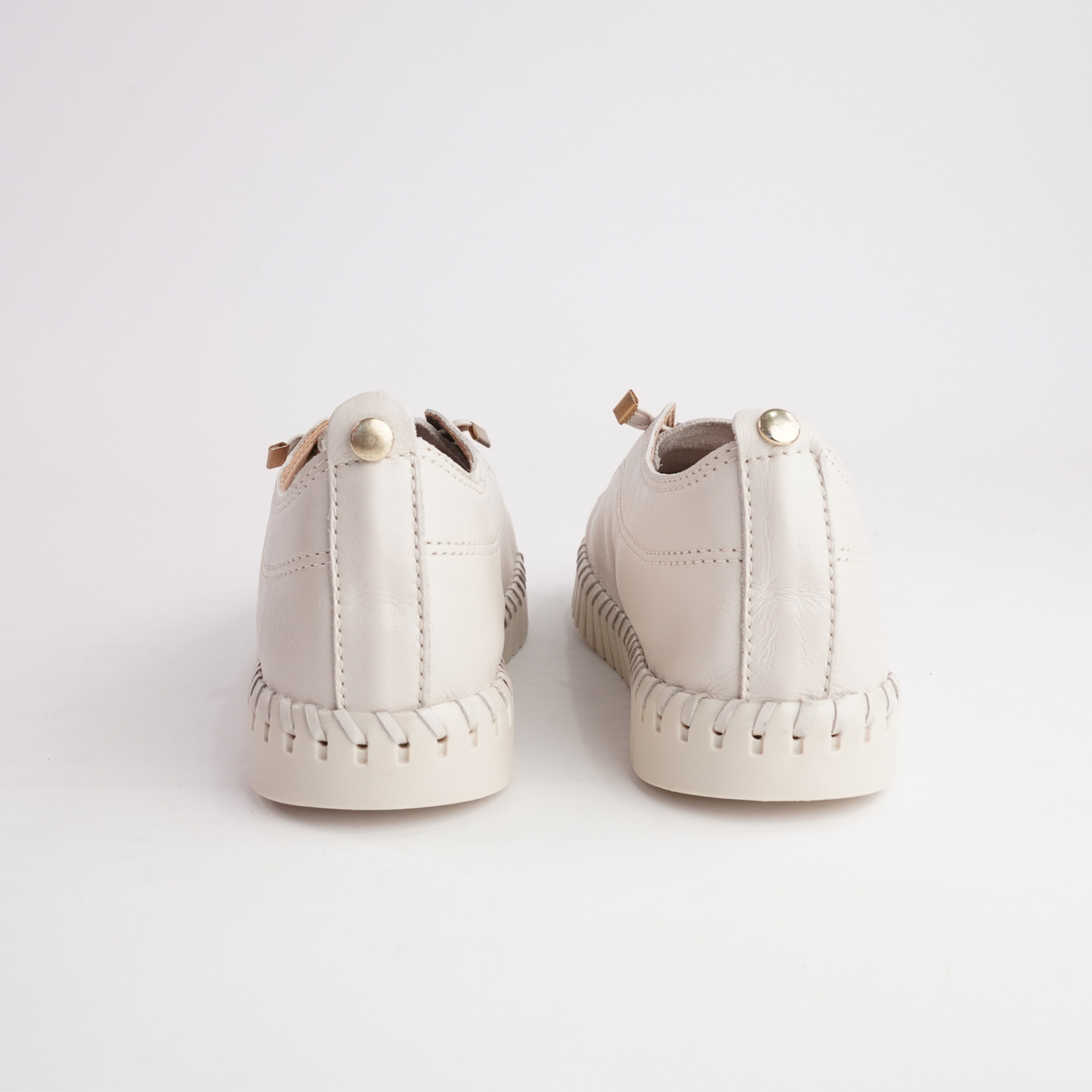 Sonia Off White Leather Sneakers - NU BY NEO | Shouz