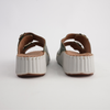 Solena Dark Olive Leather Slides