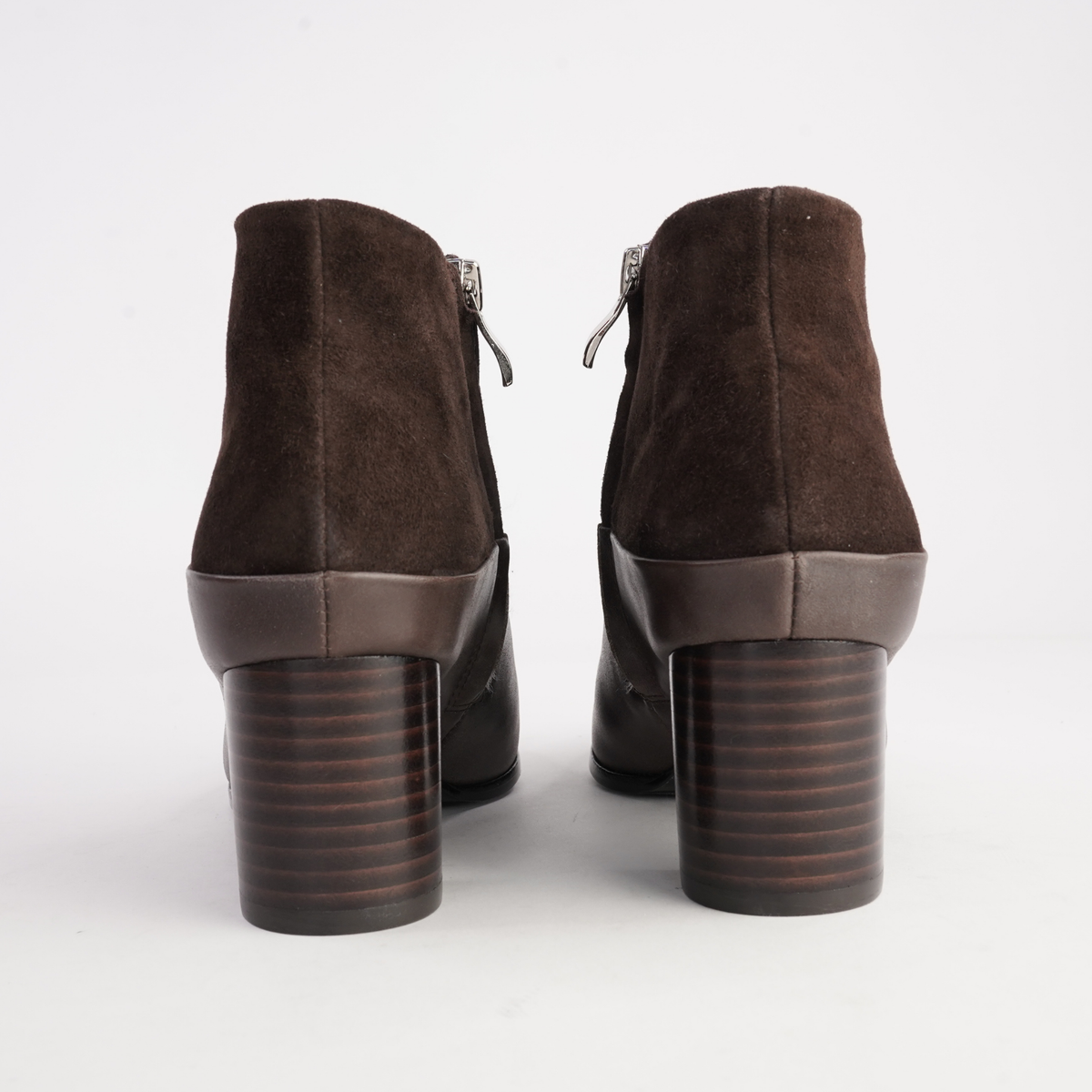 Blumas Choc Leather/ Choc Suede Boots - DJANGO AND JULIETTE | Shouz