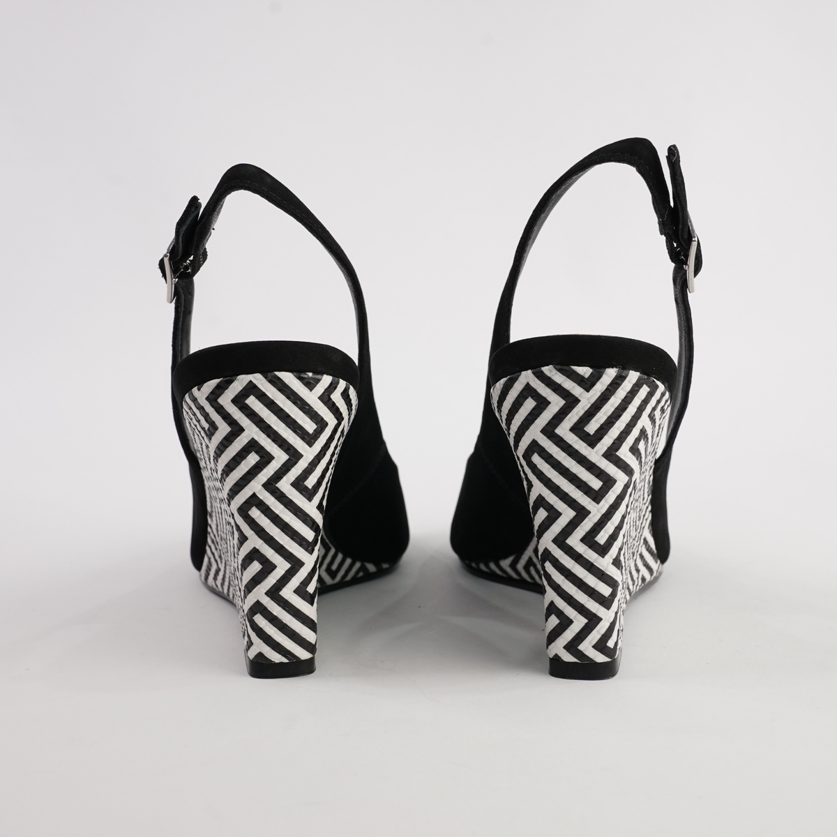 Bryce Black Nubuck Leather Heels - CHRISSIE | Shouz