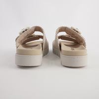 Rita Creme Leather Slides