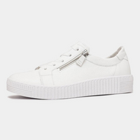 Amelia White Leather Sneakers