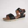 Diana Black Leather Sandals