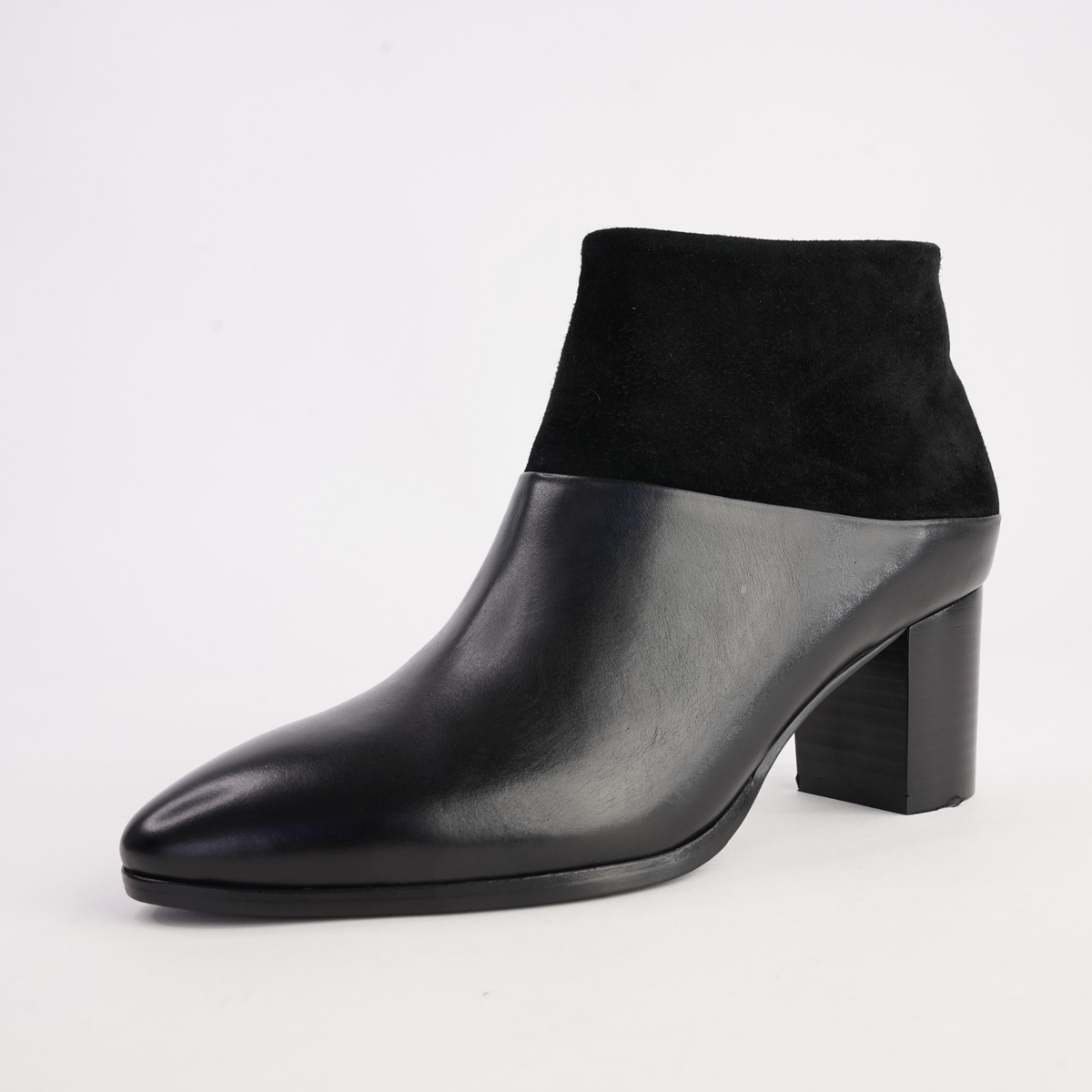 Blumas Black Leather Black Suede Boots - DJANGO AND JULIETTE | Shouz