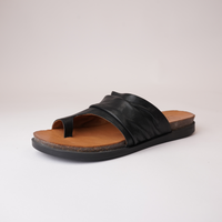 Lulu Black Leather Sandals