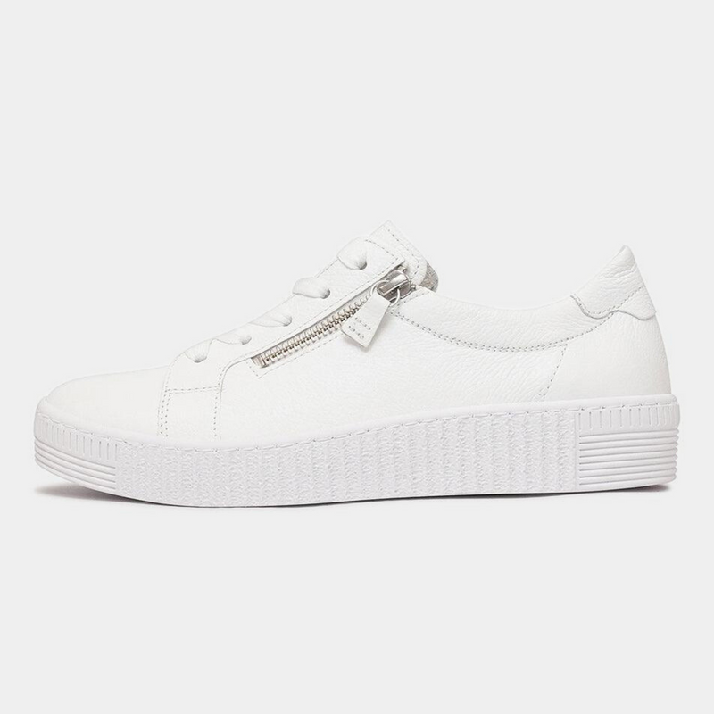 Amelia White Leather Sneakers