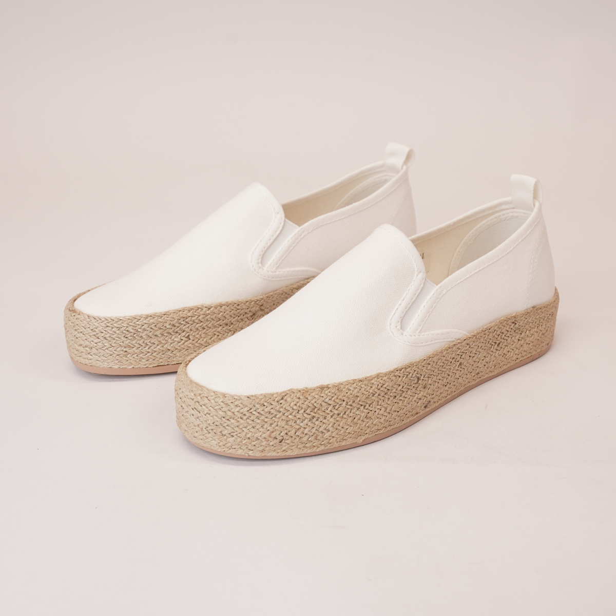 Candi White Espadrille Flats