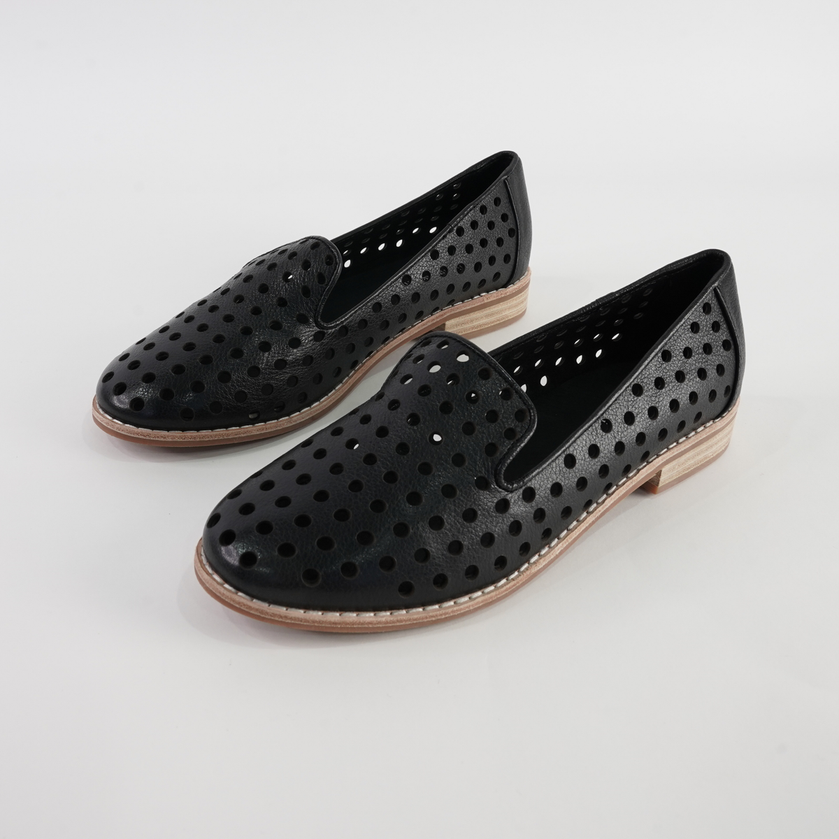 Ariah Black Leather Loafers
