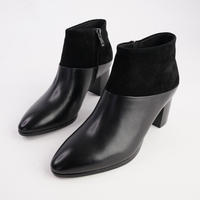 Blumas Black Leather Black Suede Boots - DJANGO AND JULIETTE | Shouz