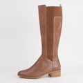 Tamada New Cognac Leather Knee High Boots