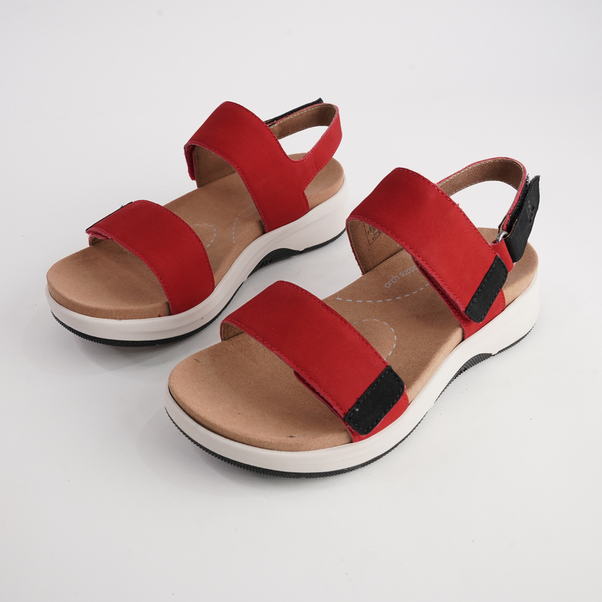 Estelle 04 Red Combi Leather Sandals - JOSEF SEIBEL | Shouz