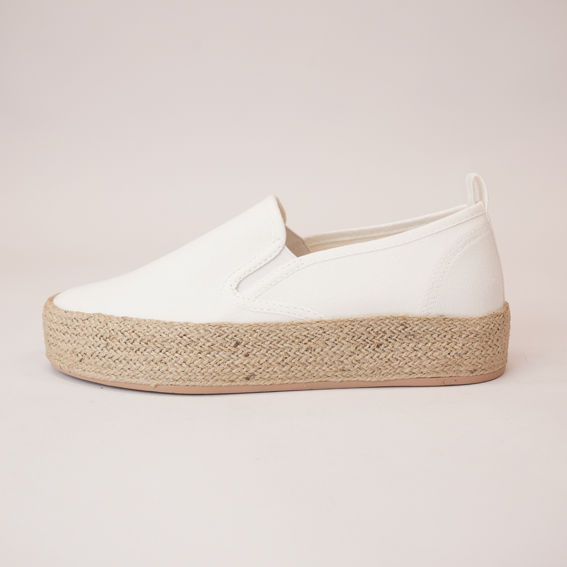 Candi White Espadrille Flats