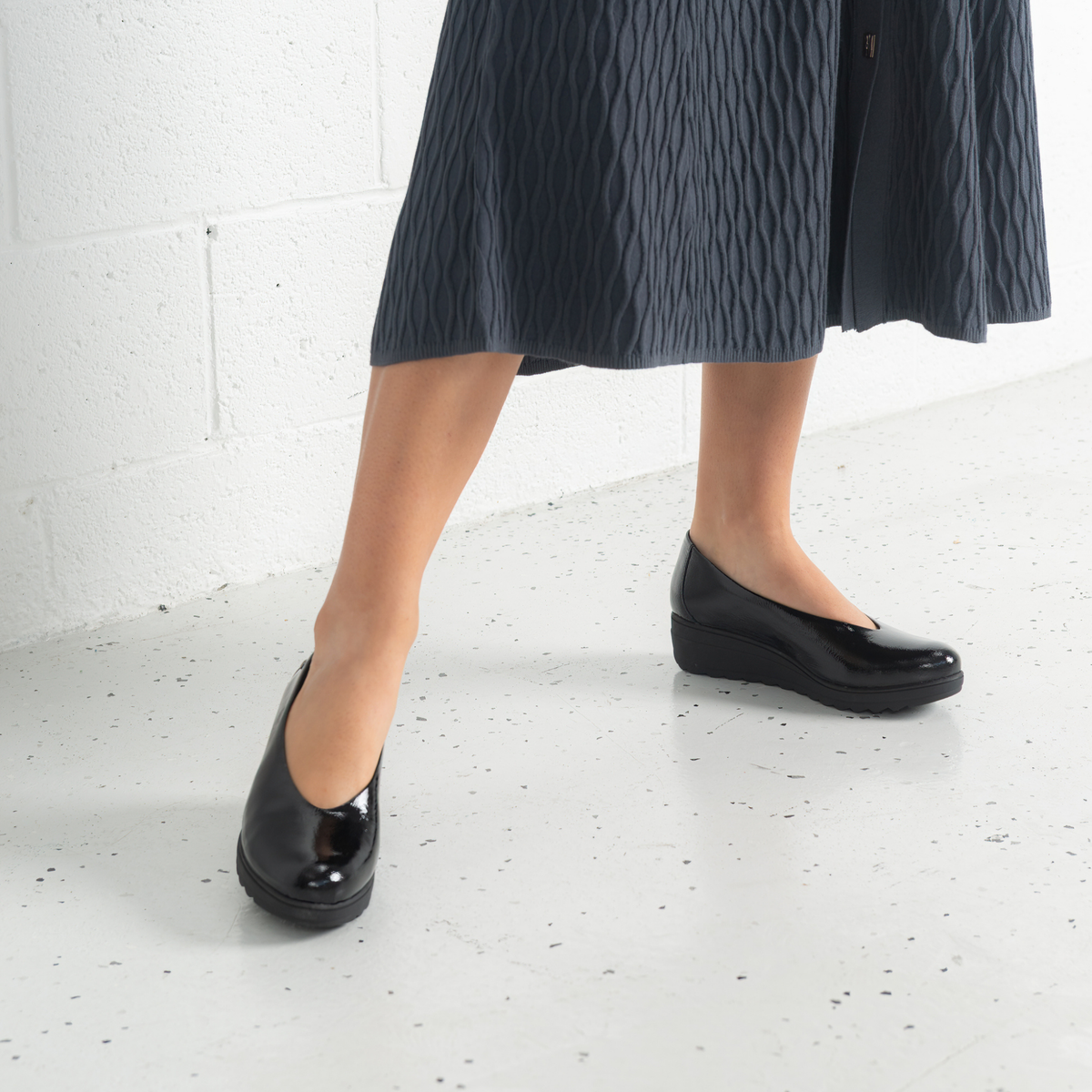 Daria Black Patent Leather Flats