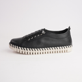 Sonia Black Leather Sneakers