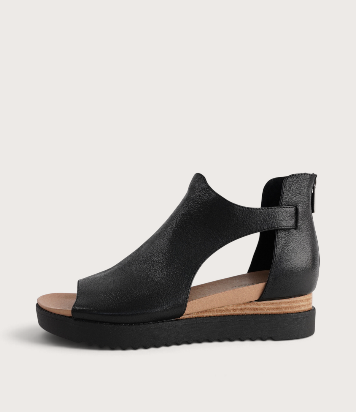 Ambatto Black/ Black Sole Leather Sandals