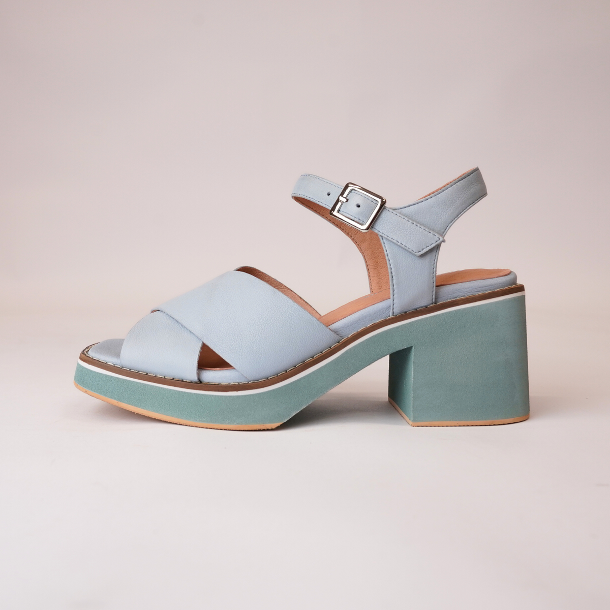 Jemi Denim Leather Heels - DJANGO AND JULIETTE | Shouz