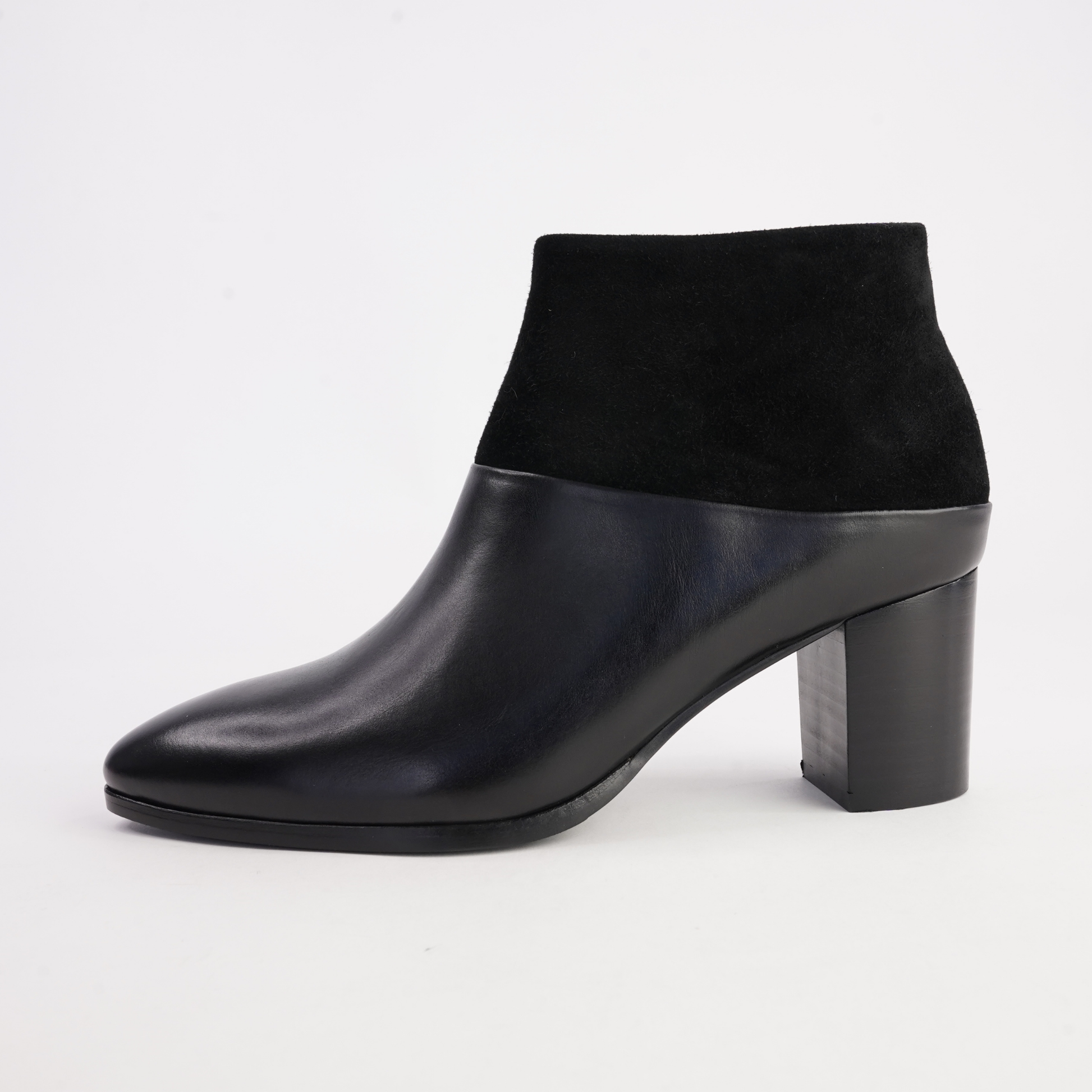 Blumas Black Leather Black Suede Boots - DJANGO AND JULIETTE | Shouz