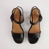 Spice Black Leather Heels