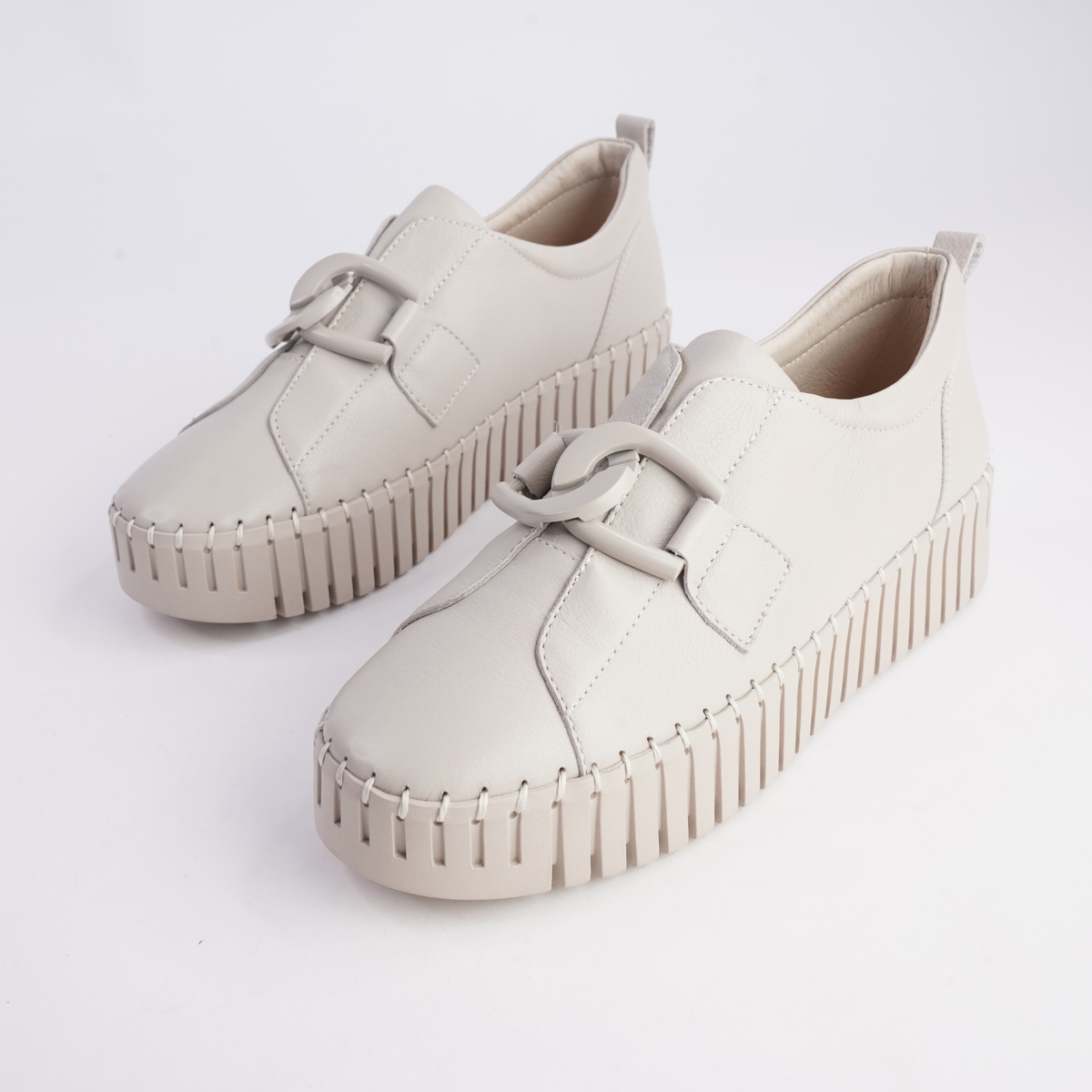 Breeza Almond Leather/ Almond Sole Sneakers - DJANGO AND JULIETTE | Shouz