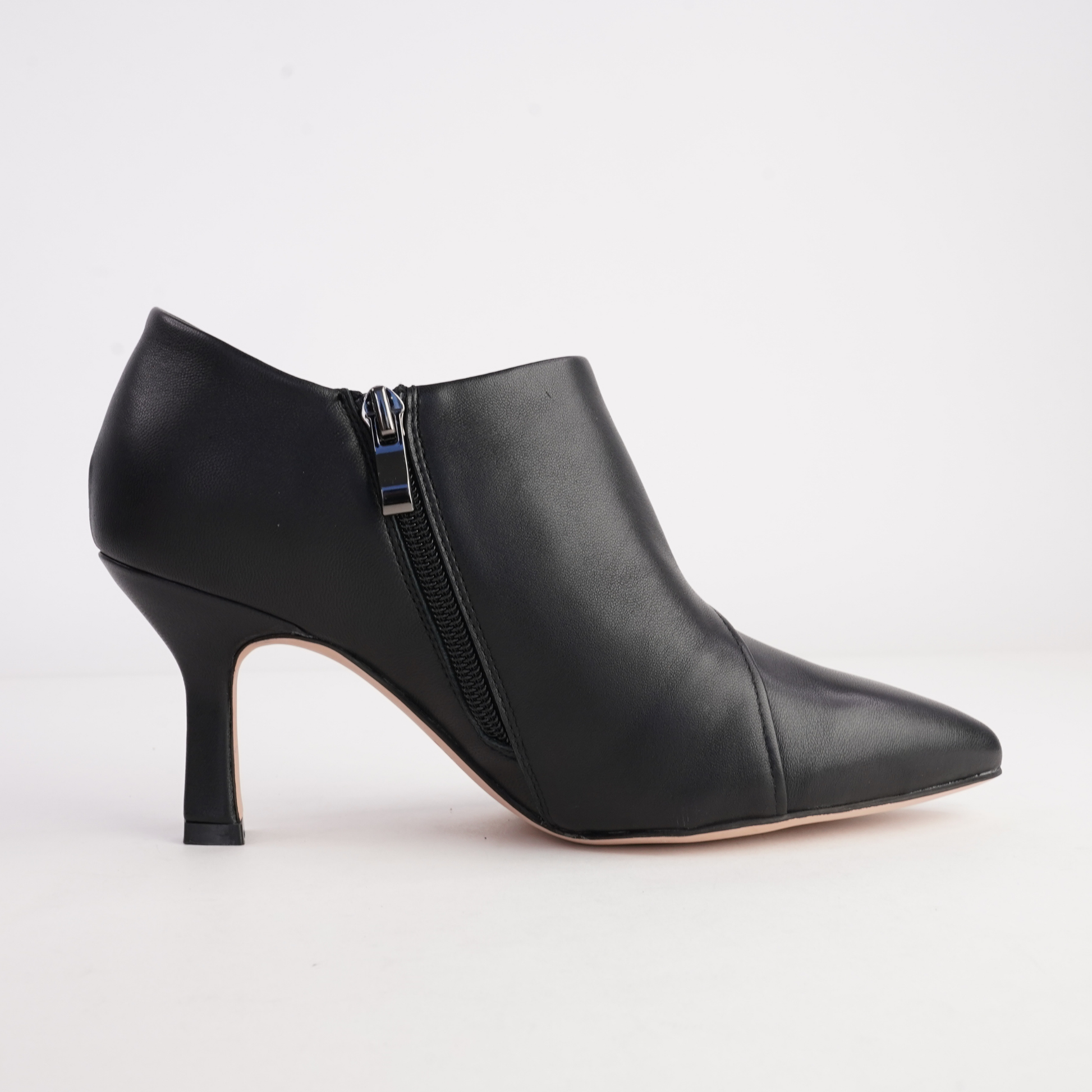 Lazel Black Leather Heels - TOP END | Shouz
