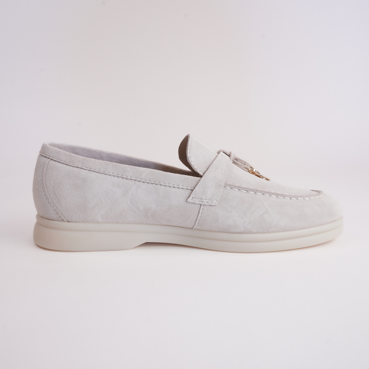 Lydea Beige Suede Leather Loafers - DJANGO AND JULIETTE | Shouz