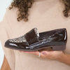 Gabrian Choc Patent/Choc Leopard Leather Loafers