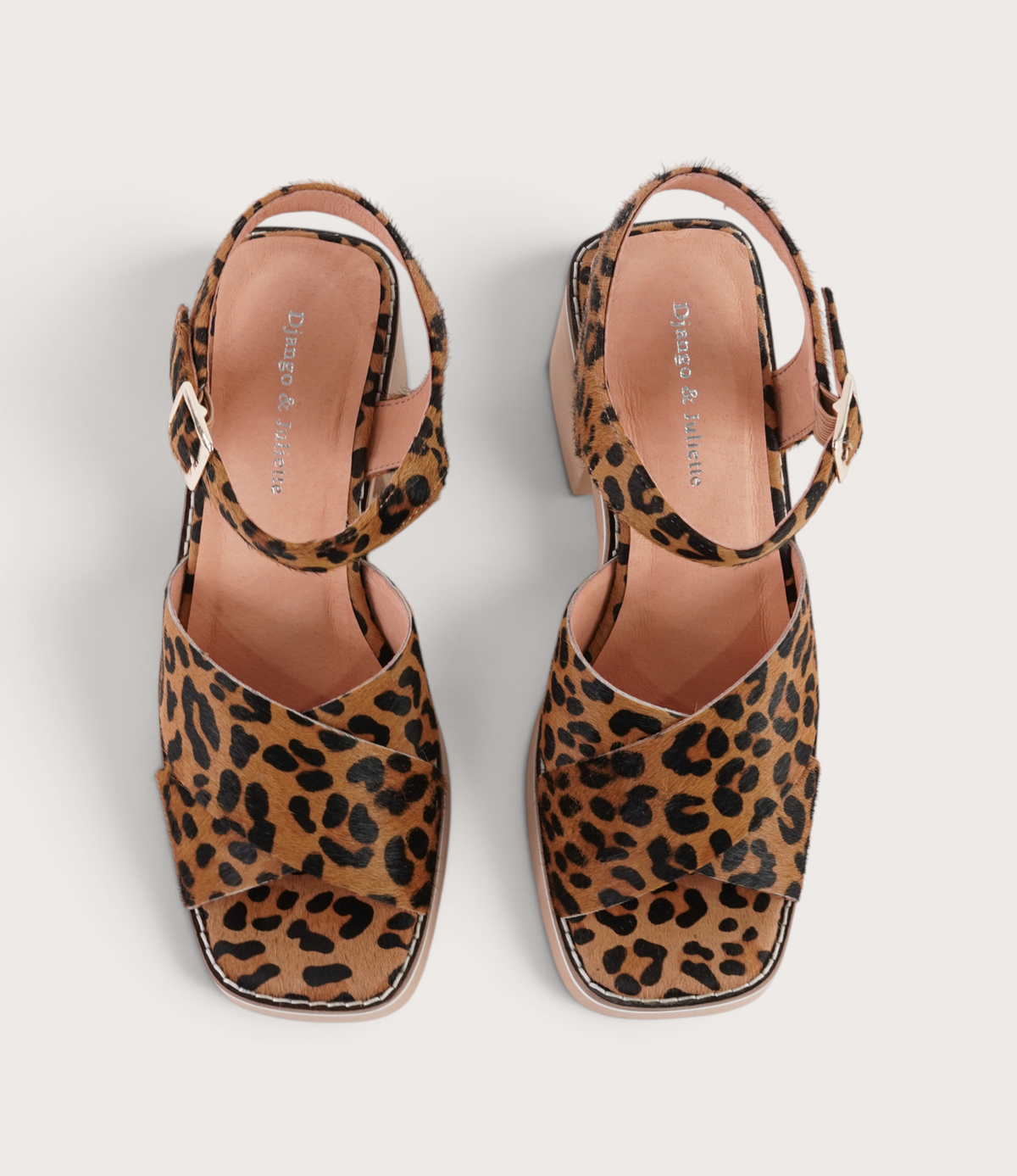 Jemi Tan Leopard Pony Leather Heels